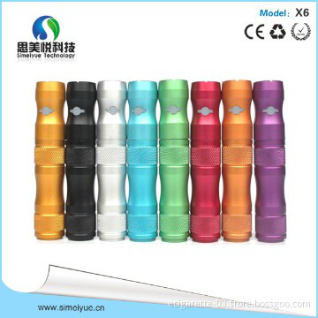 hot ecigarette X6 battery cool design X6 ecigarette kit